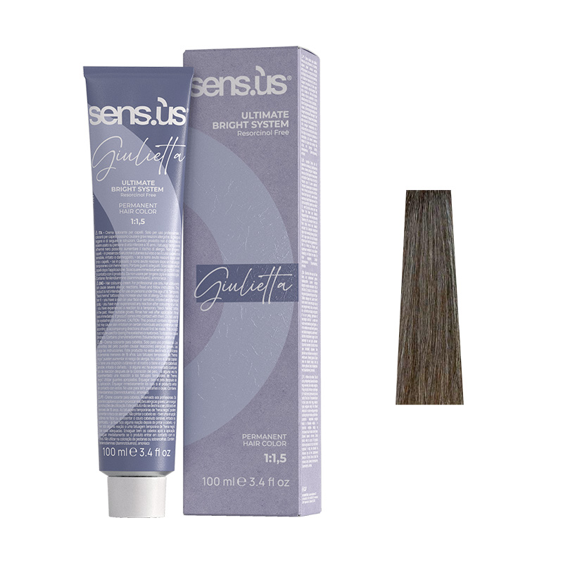 Крем-фарба для волосся Sens.ùs Giulietta 7.1 Ash Blonde, 100 ml - 1